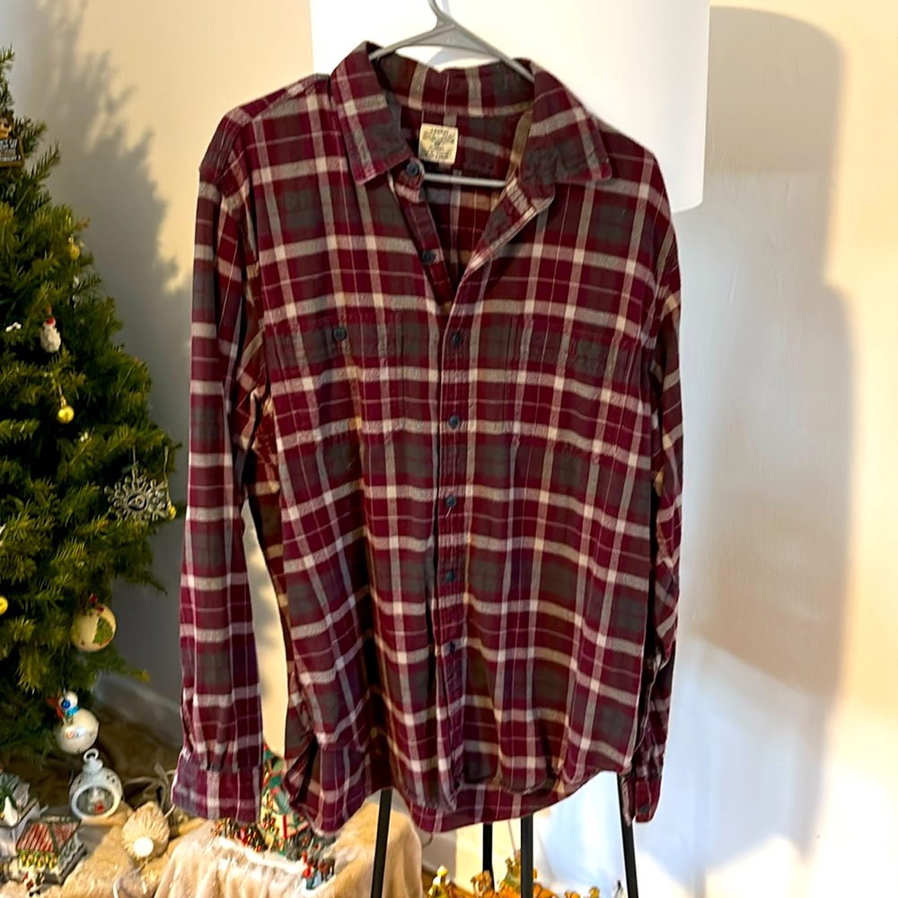 L J. Crew Flannel Button Down Shirt
